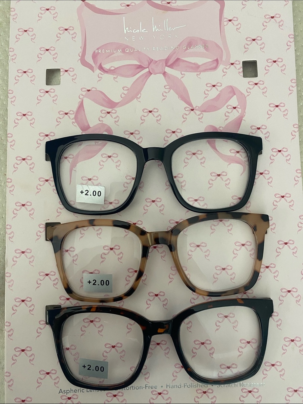 New Nicole Miller Kids Reading Glasses - Black, Tortoise (Assorted) - +2.00
